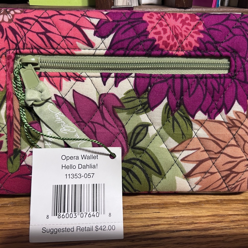 Vera Bradley Hello Dahlia Floral Opera Wallet
